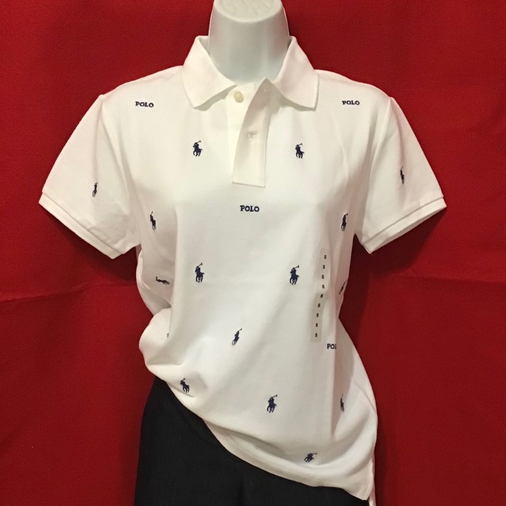 NWT POLO RALPH LAUREN WOMENS ALL OVER PONY SHIRT